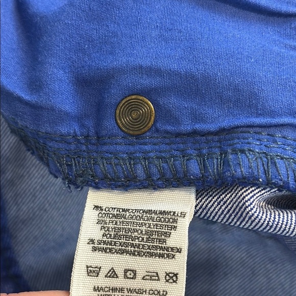 Free People Dip Dye Ombre Skinny Jeans Cropped Blue Size 30 - Picture 8 of 8